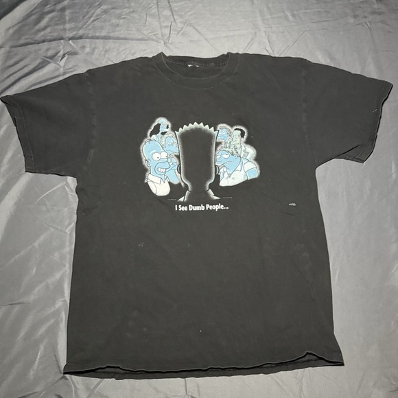 The Simpsons Other - Y2K Vintage The Simpsons I See Dumb People T-Shirt Unknown Size Skater Graphic T